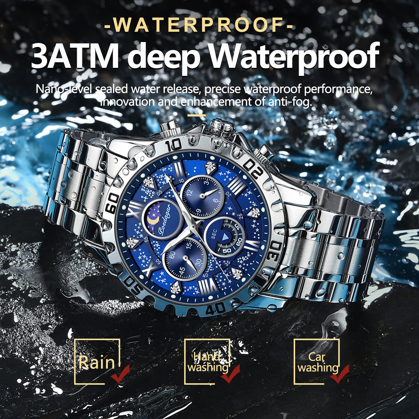 Sapphire Crystal Dial Men's Sport Watch