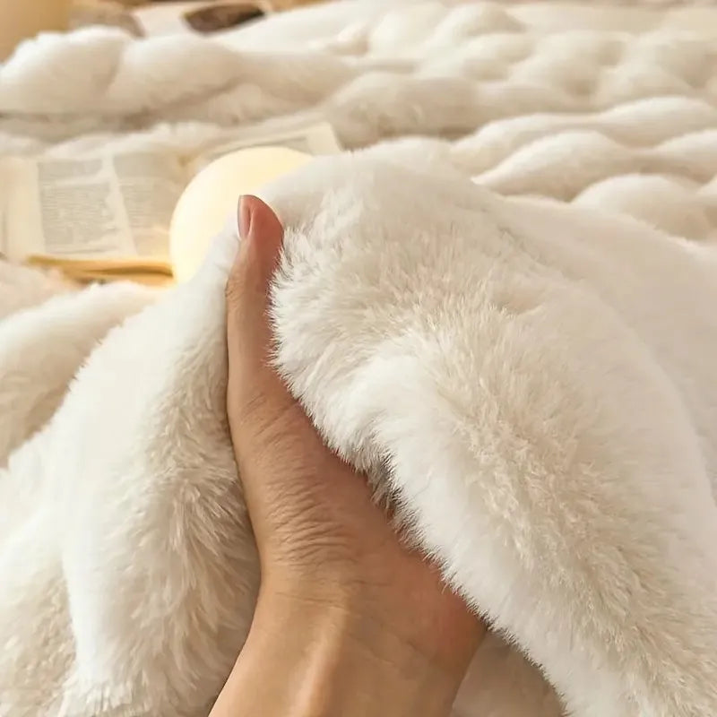 Faux Fur So Soft Plush Throw Blanket