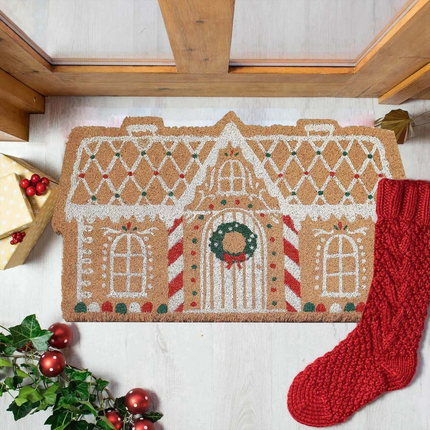 Gingerbread House Welcome Doormat