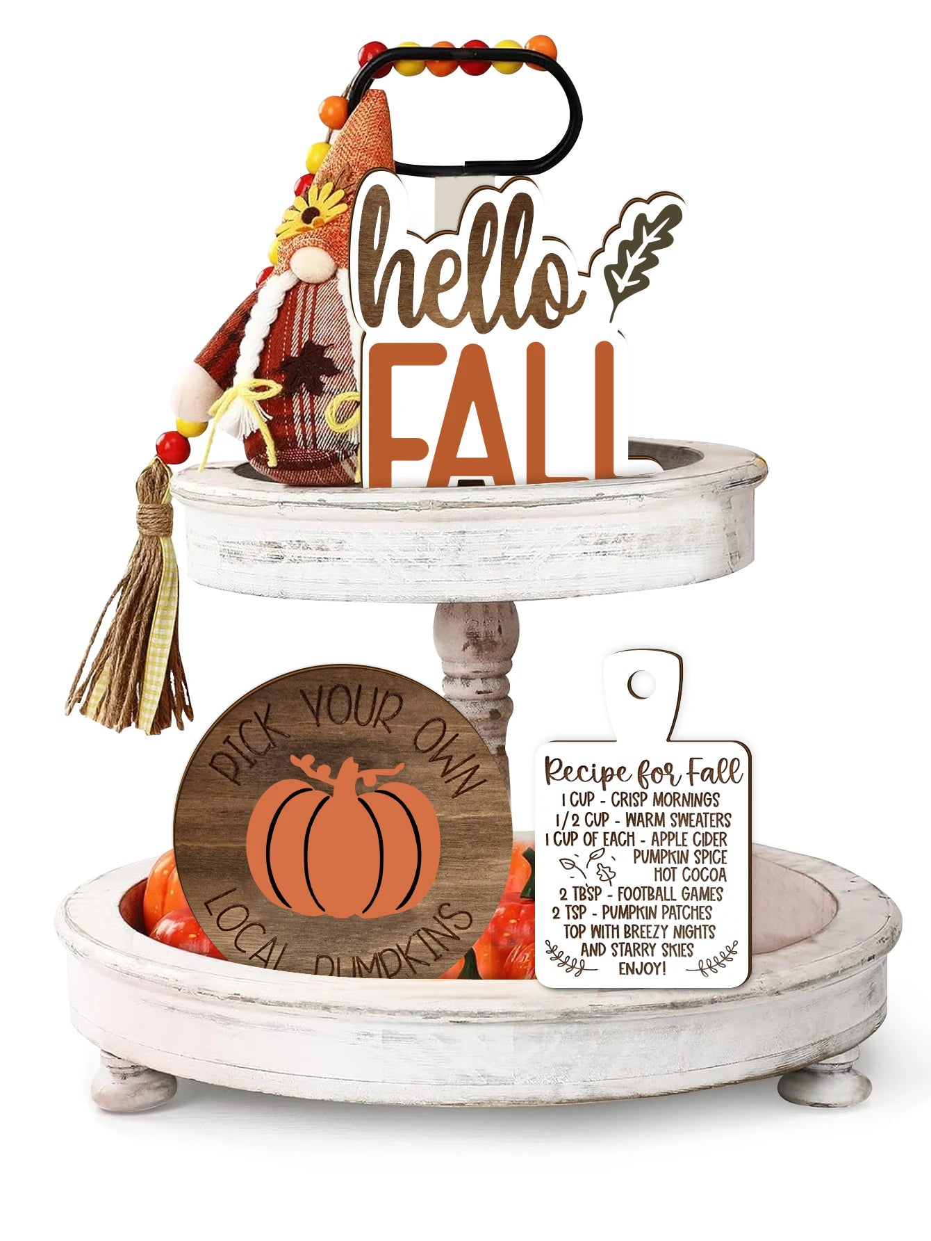 Tiered Tray Decor- Rustic Farmhouse