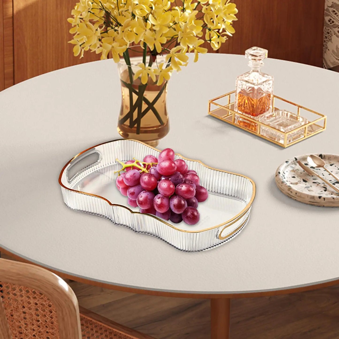 Acrylic Decorative Tray with Handle
