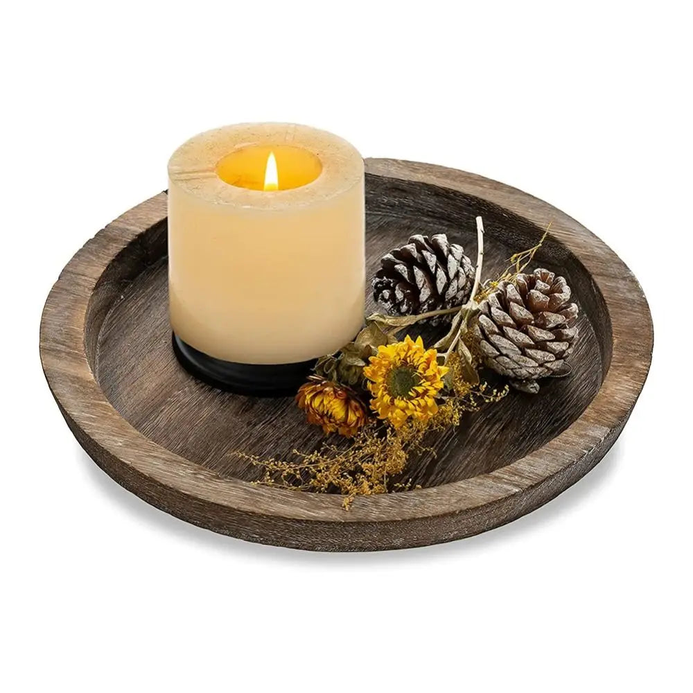 Round Wooden Tray