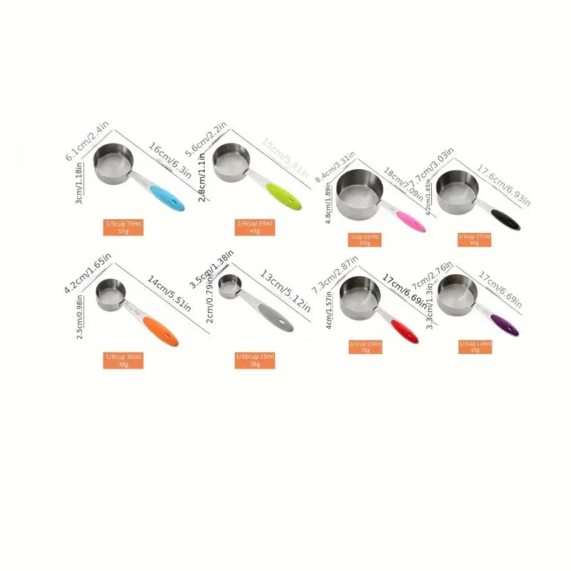 Stainless Steel Magnetic Measuring Cup and Spoon Set