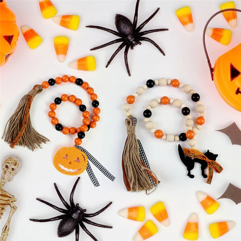 Halloween Wood Bead Garland