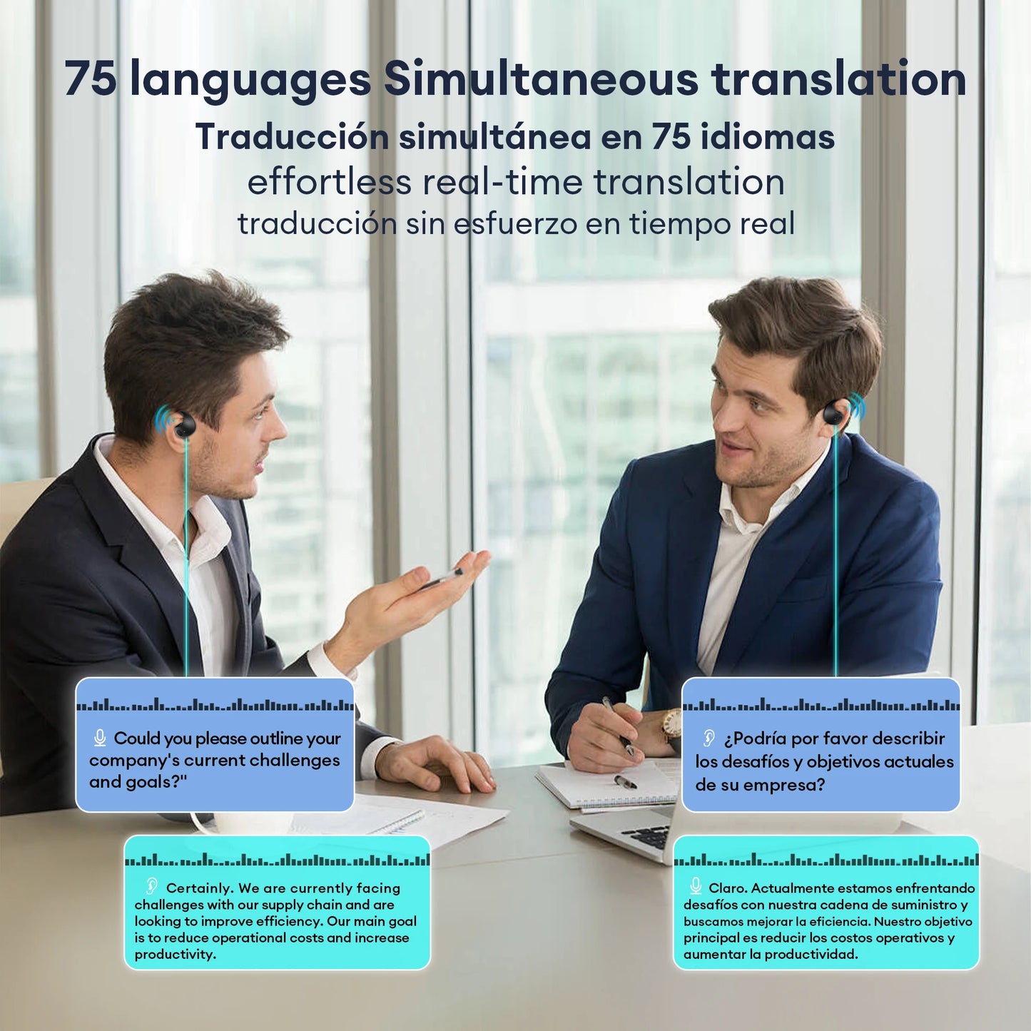 HYUNDAI AI Powered Bluetooth Language Translating Earphones