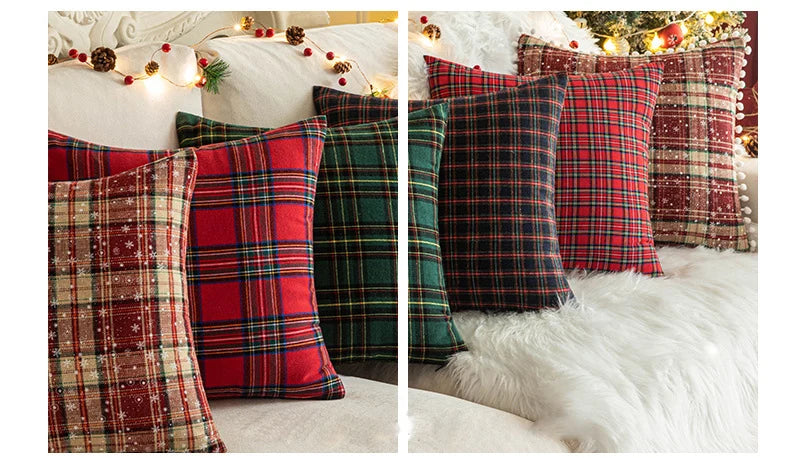 Plaid Pillow Cover