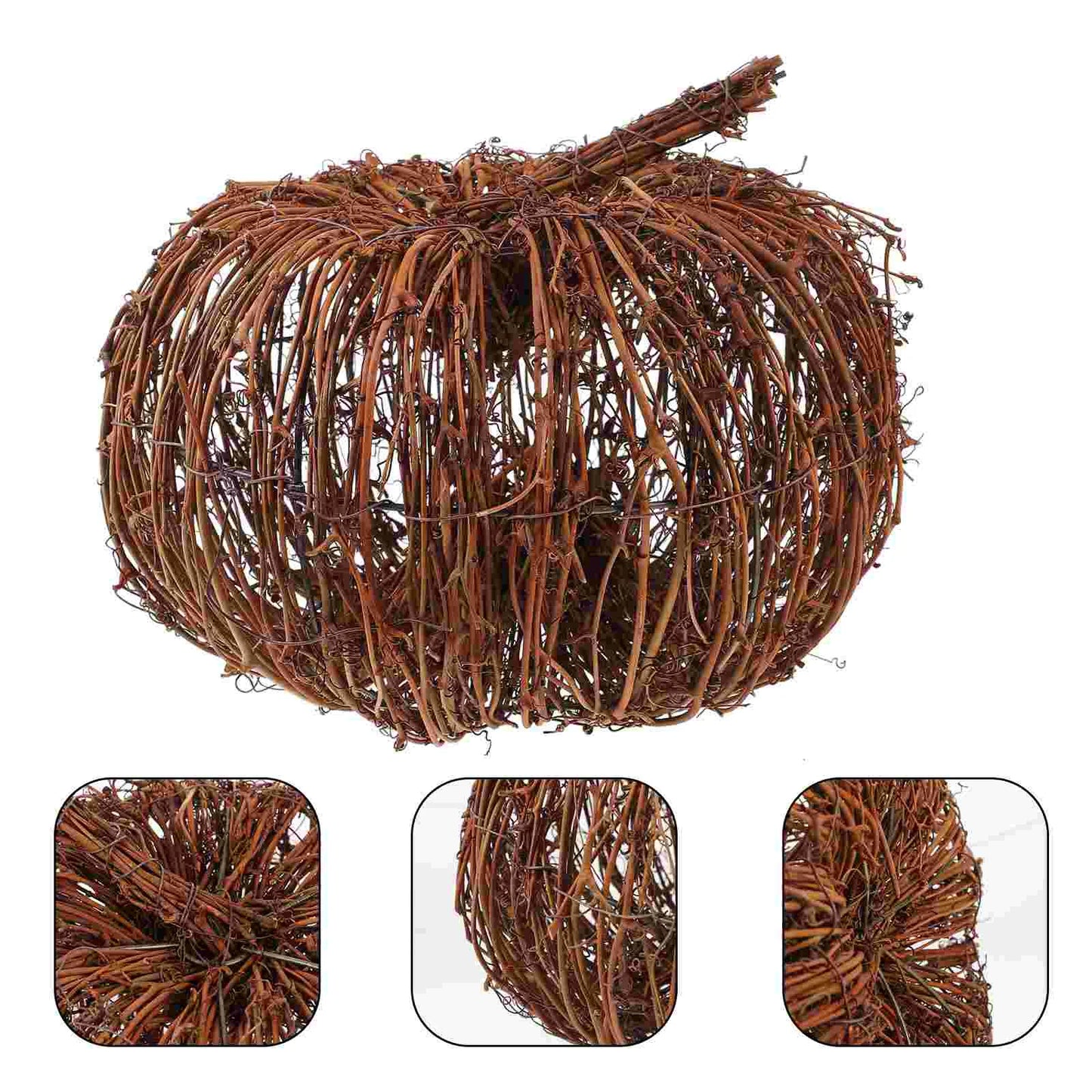 Rattan Pumpkin Decor- Large
