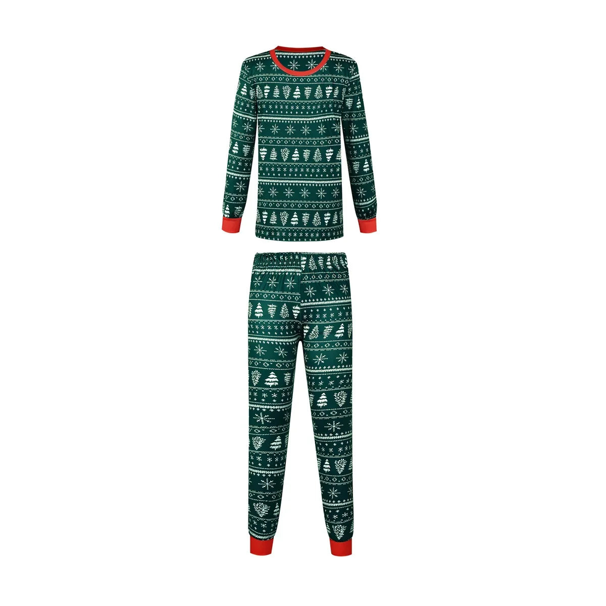 Festive Allover Print Family Christmas Pajama Set