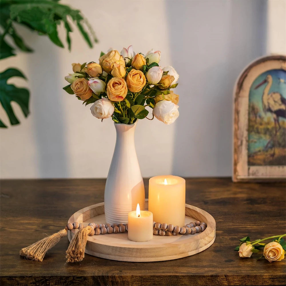 Rustic Round Vintage Serving Tray