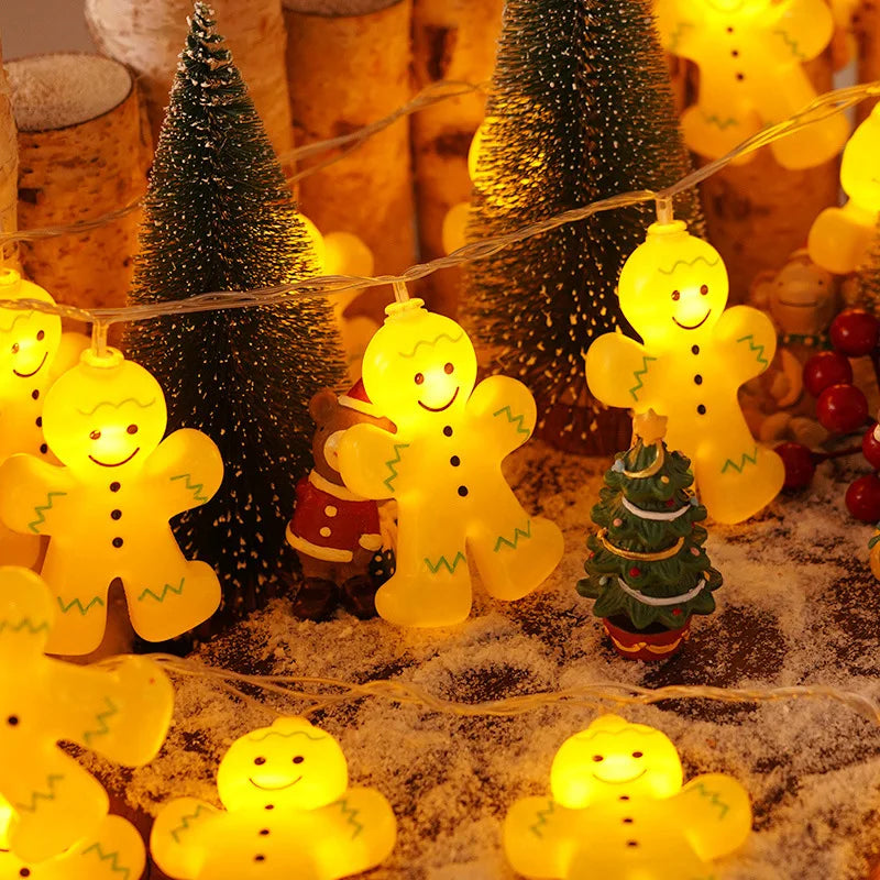 Gingerbread Man USB Powered LED String Lights