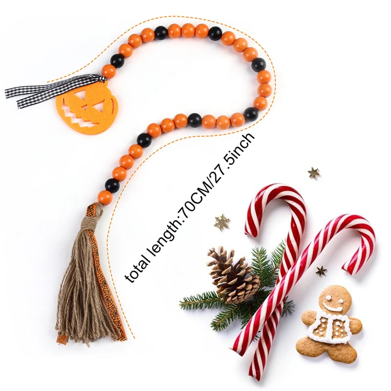 Halloween Wood Bead Garland