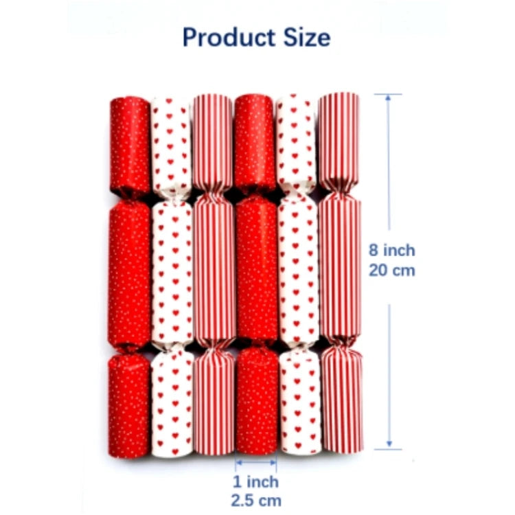 Festive Holiday Party Cracker Set with prizes and poppers