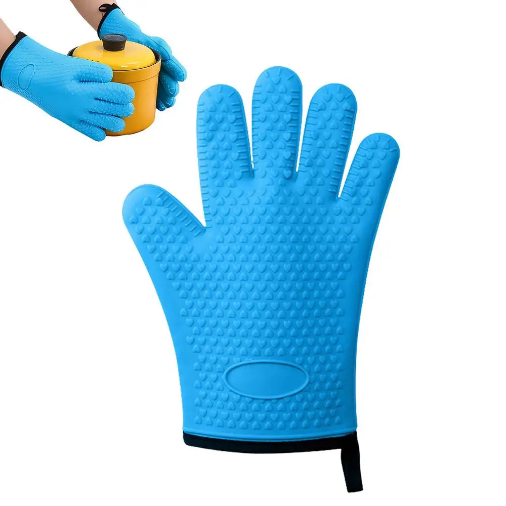 Silicone Heat-Resistant Baking Gloves for Kitchen or BBQ