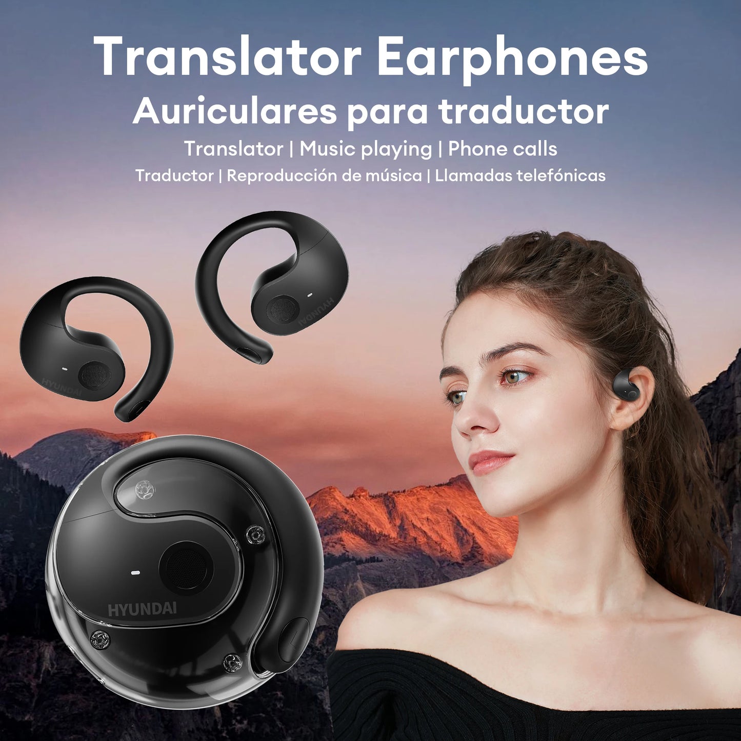 HYUNDAI AI Powered Bluetooth Language Translating Earphones