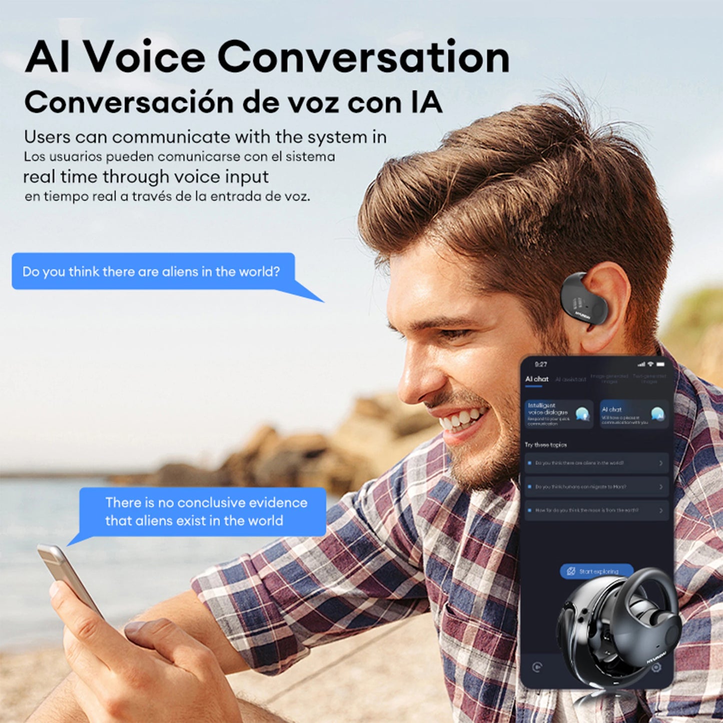 HYUNDAI AI Powered Bluetooth Language Translating Earphones