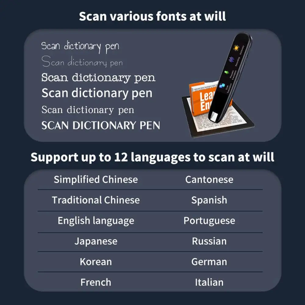 AI 123 Languages Translation Pen