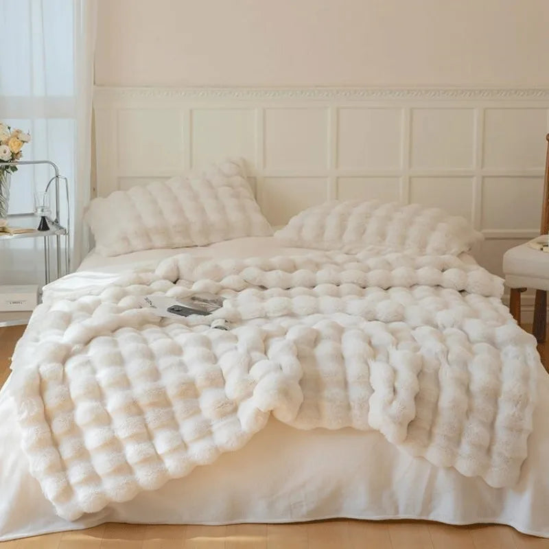 Faux Fur So Soft Plush Throw Blanket