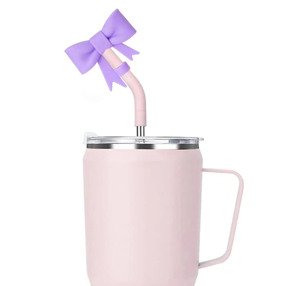 Bow & Halloween- themed Straw Covers Caps for Stanley Cups