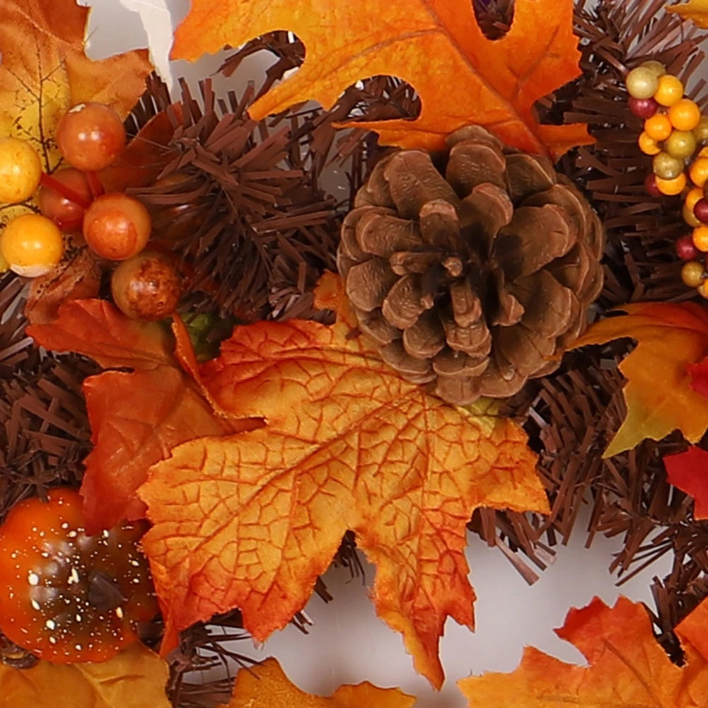 Thanksgiving Artificial Berry Maple Leaf Pine Cone Garland