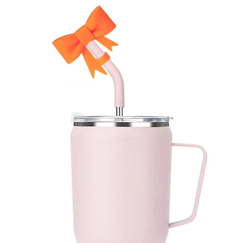 Bow & Halloween- themed Straw Covers Caps for Stanley Cups