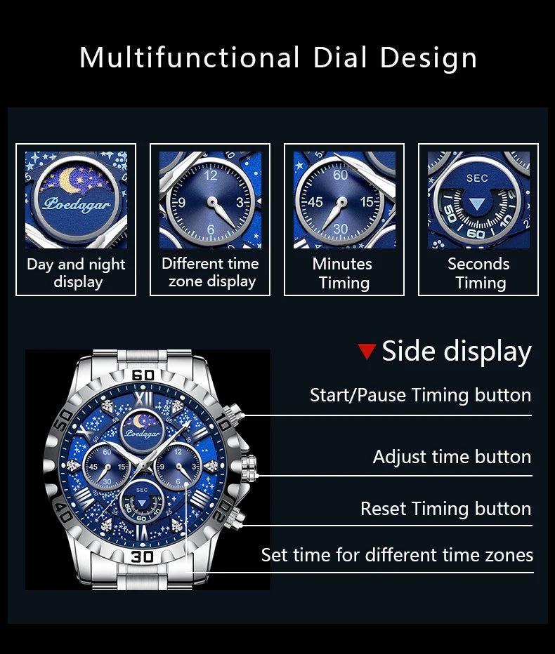 Sapphire Crystal Dial Men's Sport Watch