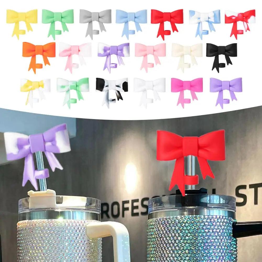 Bow & Halloween- themed Straw Covers Caps for Stanley Cups