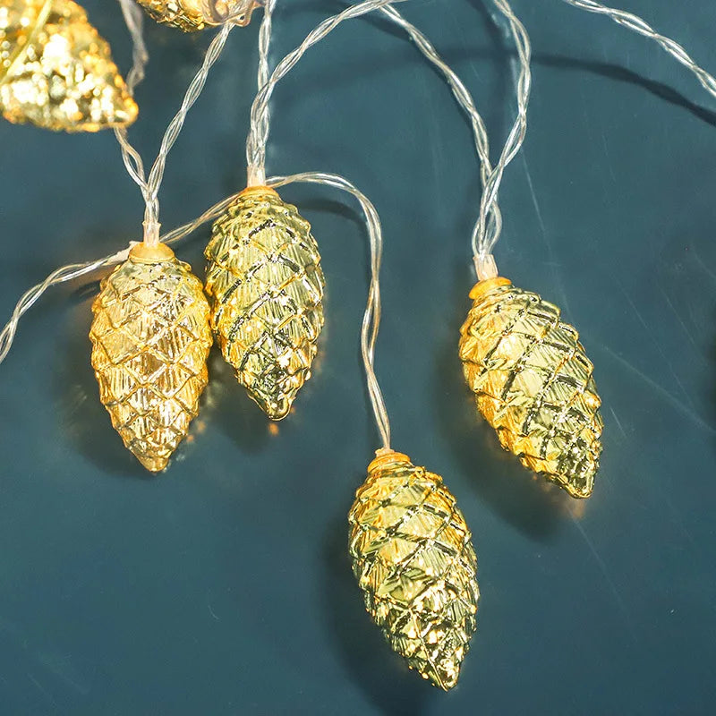 10 LED Pine Cone Fairy Lights