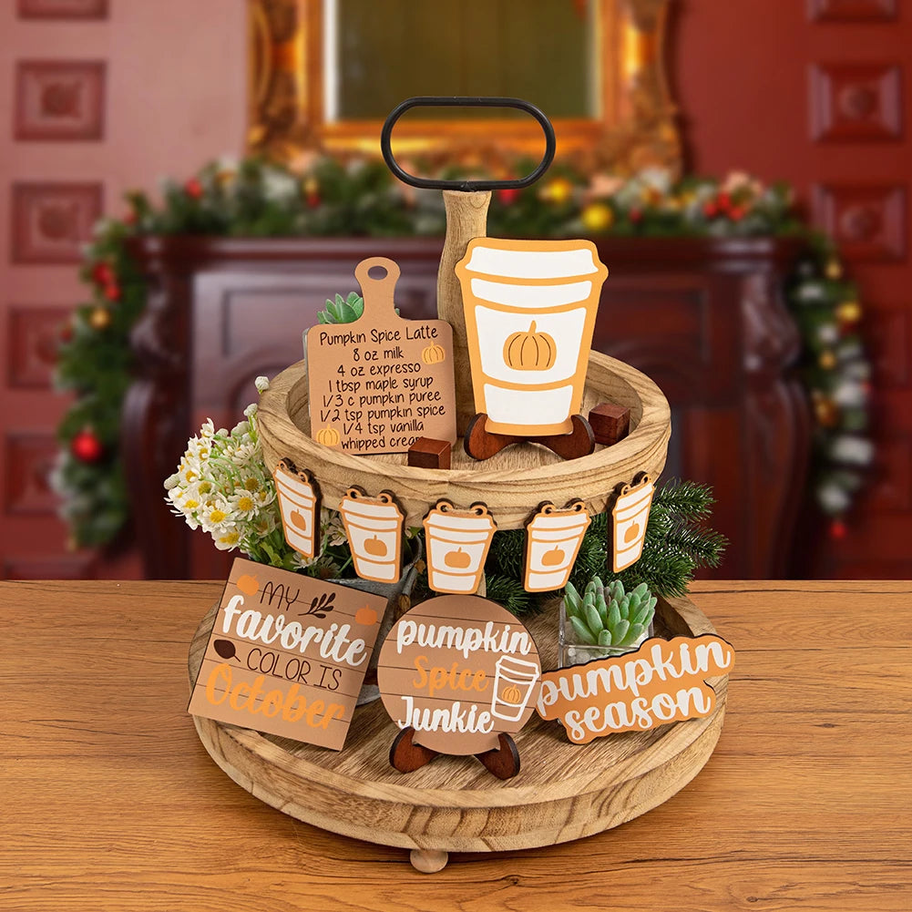 Tiered Tray Decor- Fun Fall Coffee