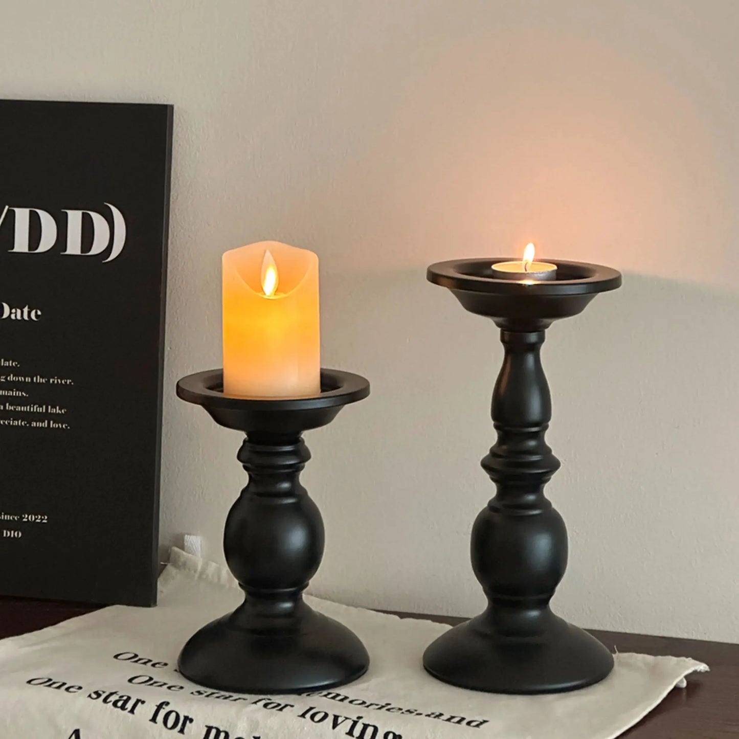 Black Iron Candlestick