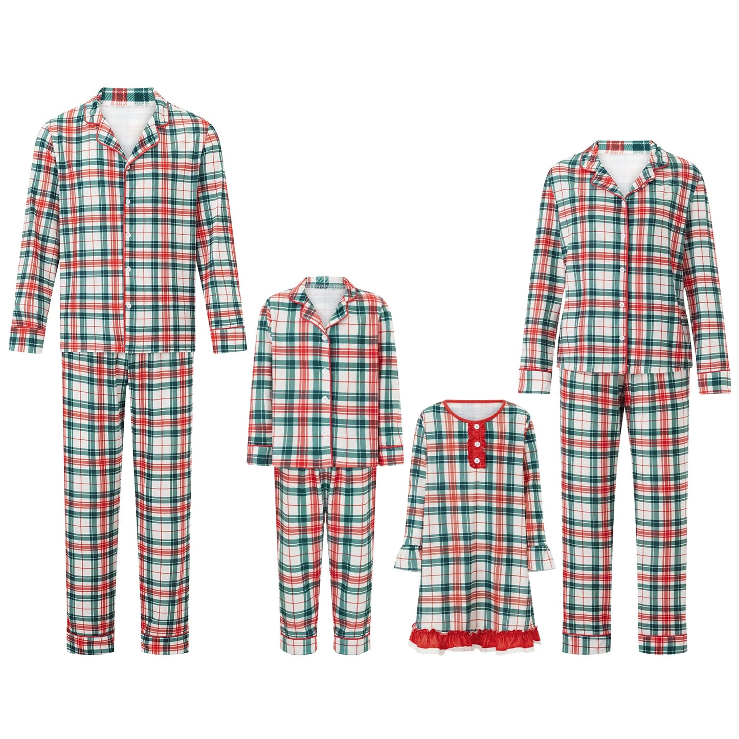 Plaid Family Matching Christmas Pajama Set