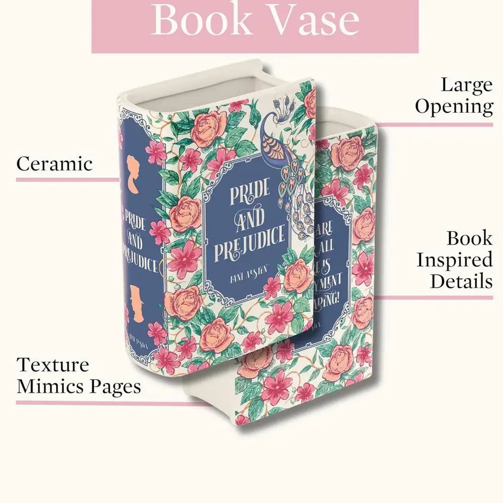 Pride and Prejudice or The Great Gatsby Book Vase