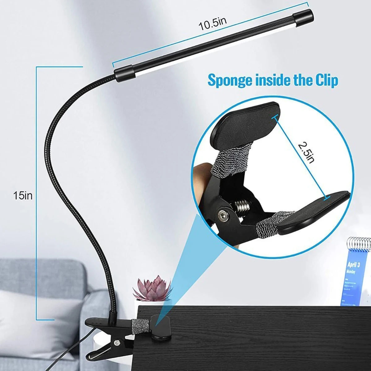 For the Office- 10W LED Desk Lamp with Clamp