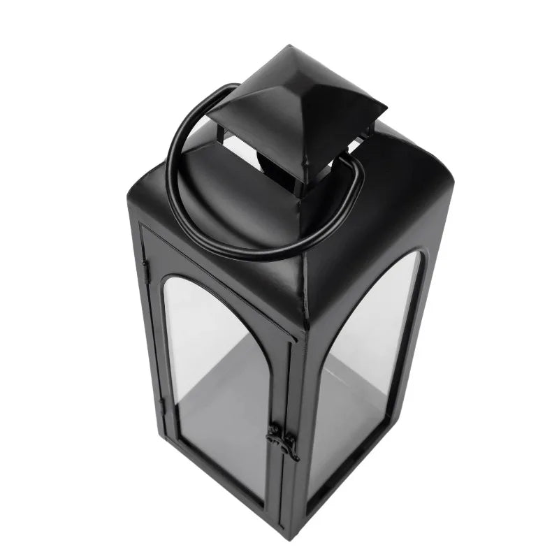 Black Metal Candle Holder Lantern