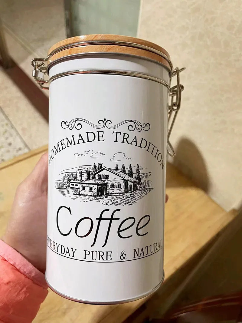 Vintage Metal Kitchen Canister