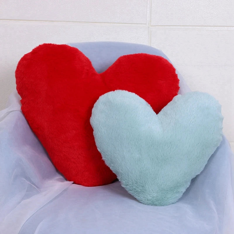 The Softest Faux Rabbit Fur Heart Shaped Pillow