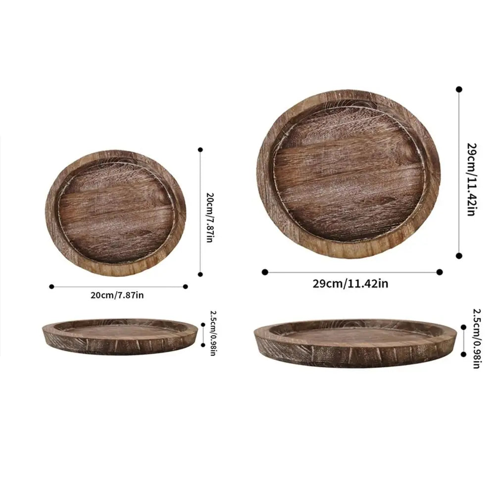 Round Wooden Tray