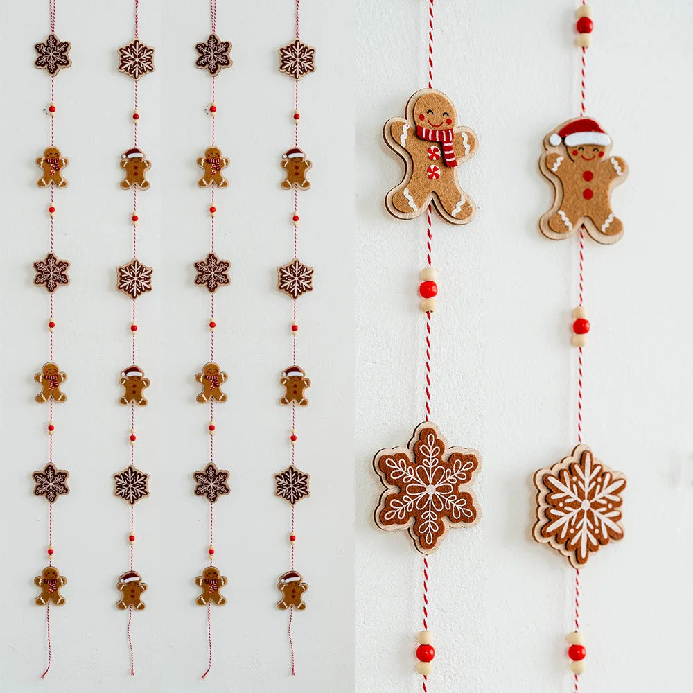 Gingerbread Man Felt Garland String