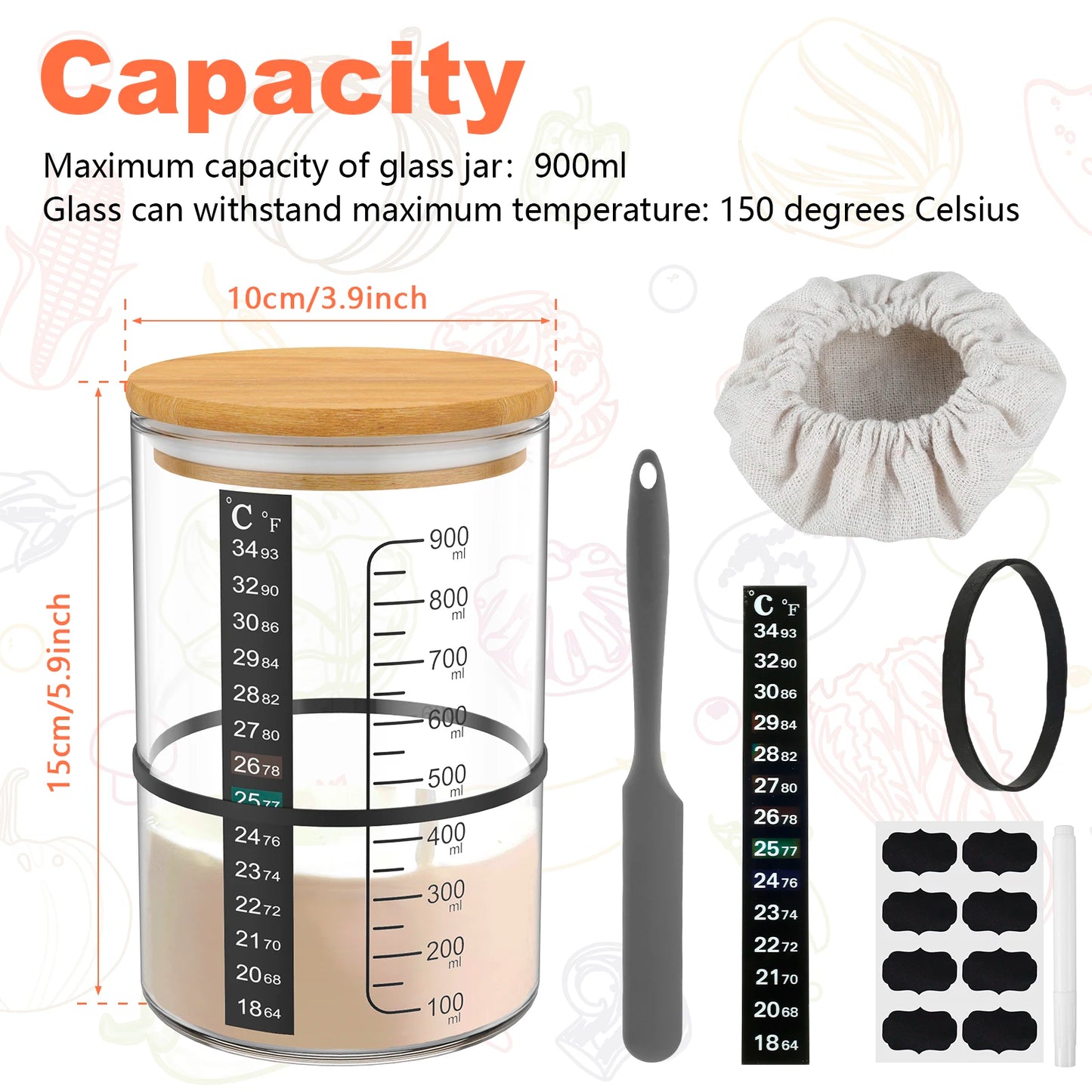 Sourdough Fermentation Jar- 900ml