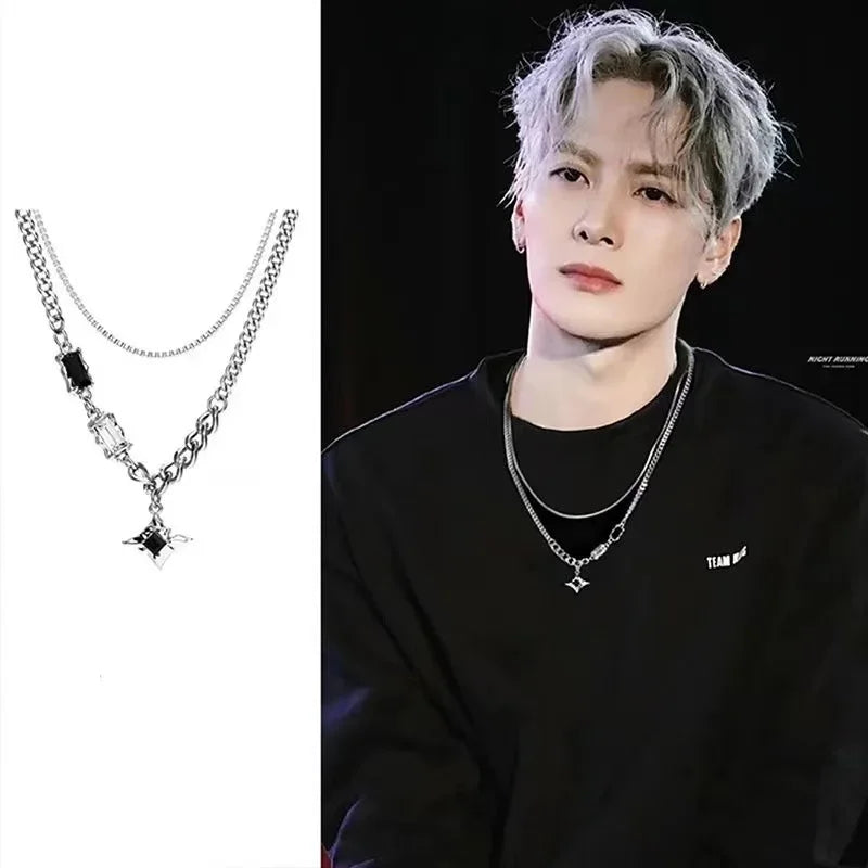 Black Star Charm Necklace