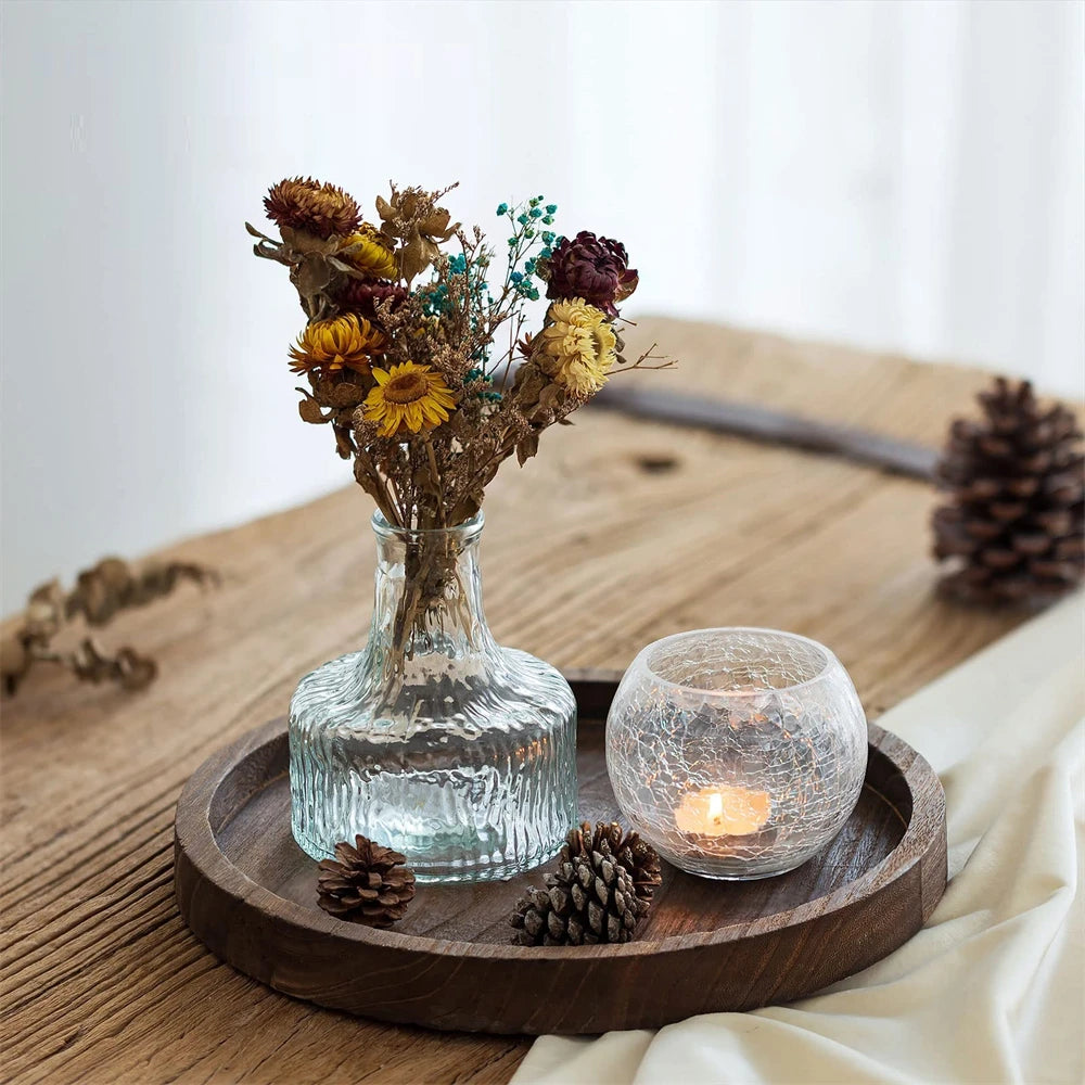 Rustic Round Vintage Serving Tray