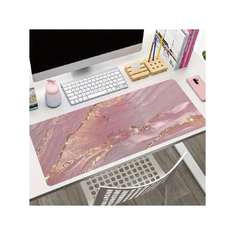 For the Office- Large Rose Gold Marble Mouse Pad