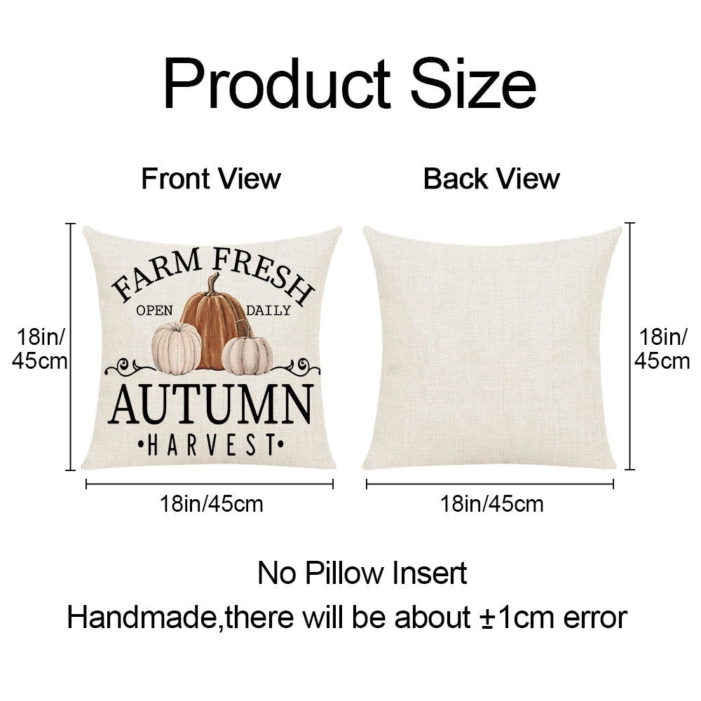 Fall Pumpkin Vintage Pillow Covers