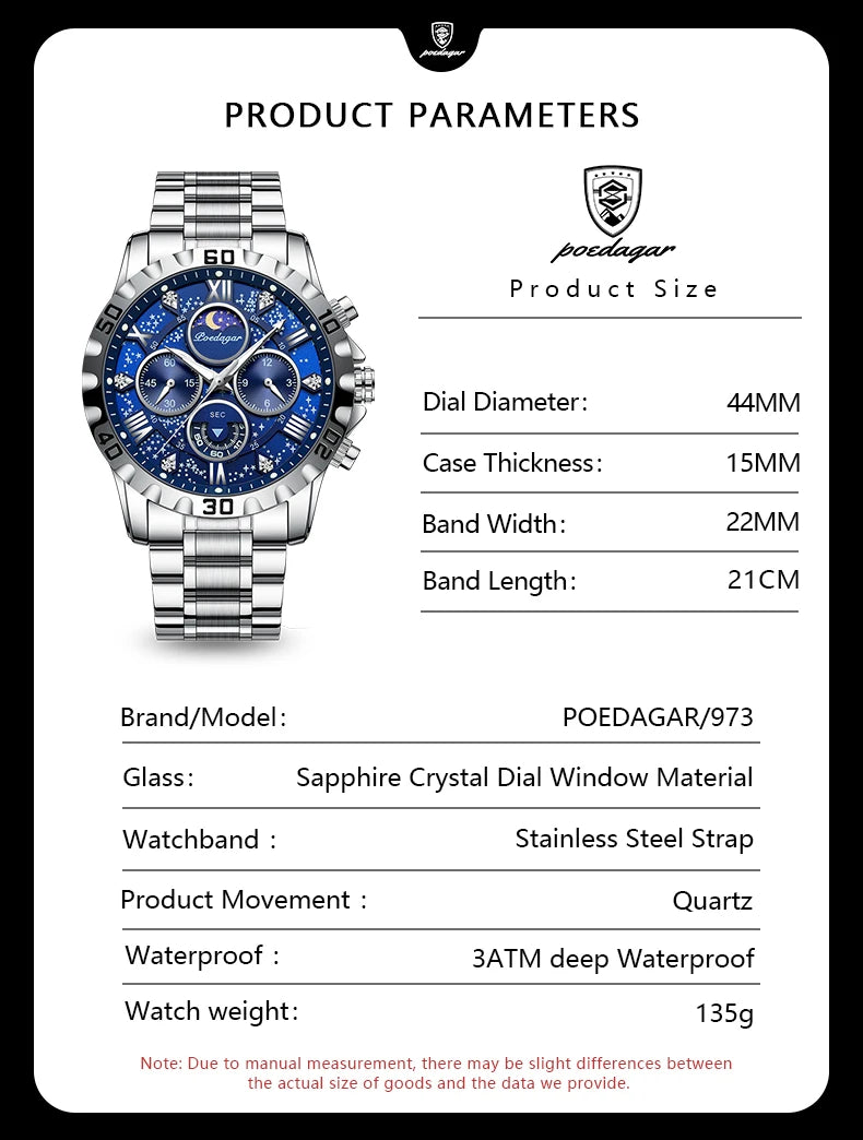Sapphire Crystal Dial Men's Sport Watch