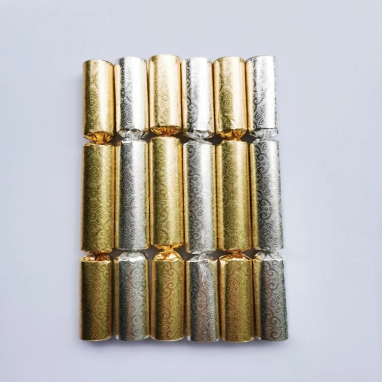 Festive Holiday Party Cracker Set with prizes and poppers