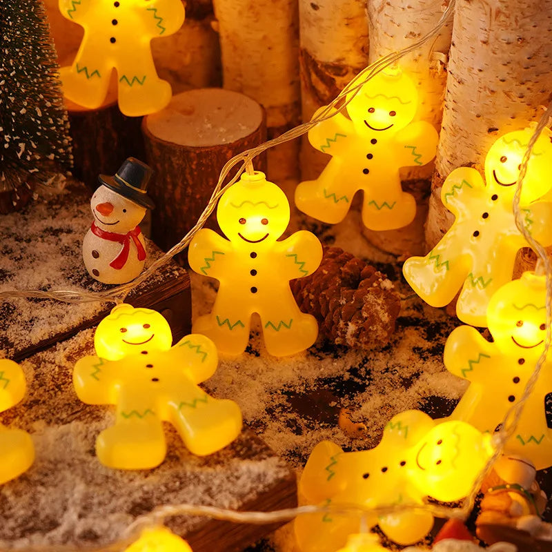 Gingerbread Man USB Powered LED String Lights