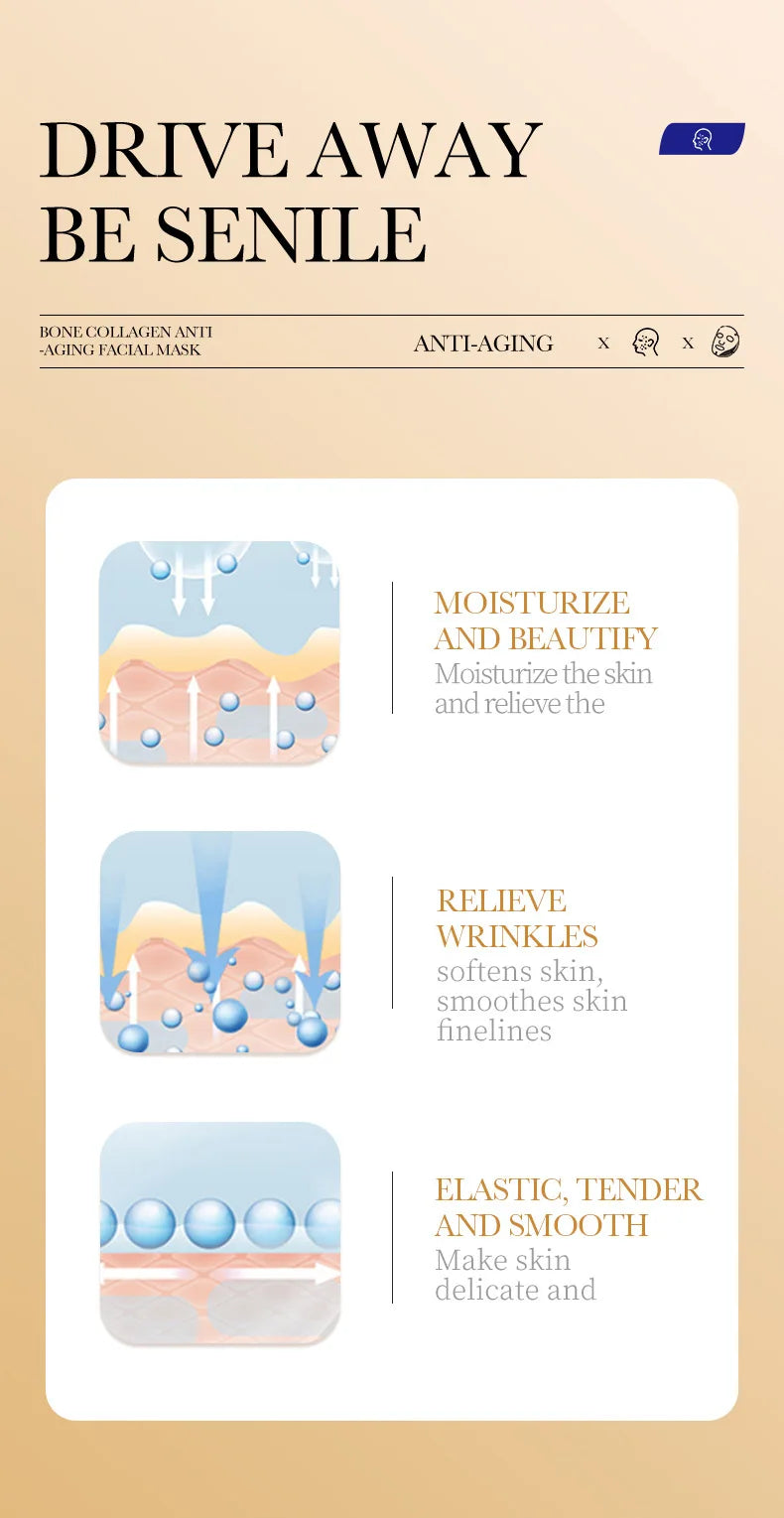 20pcs Hyaluronic Acid & Collagen Face Mask- Korean Skin Care