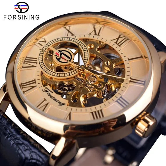 Men's Luxury Skeleton Dial Mechanical Watch