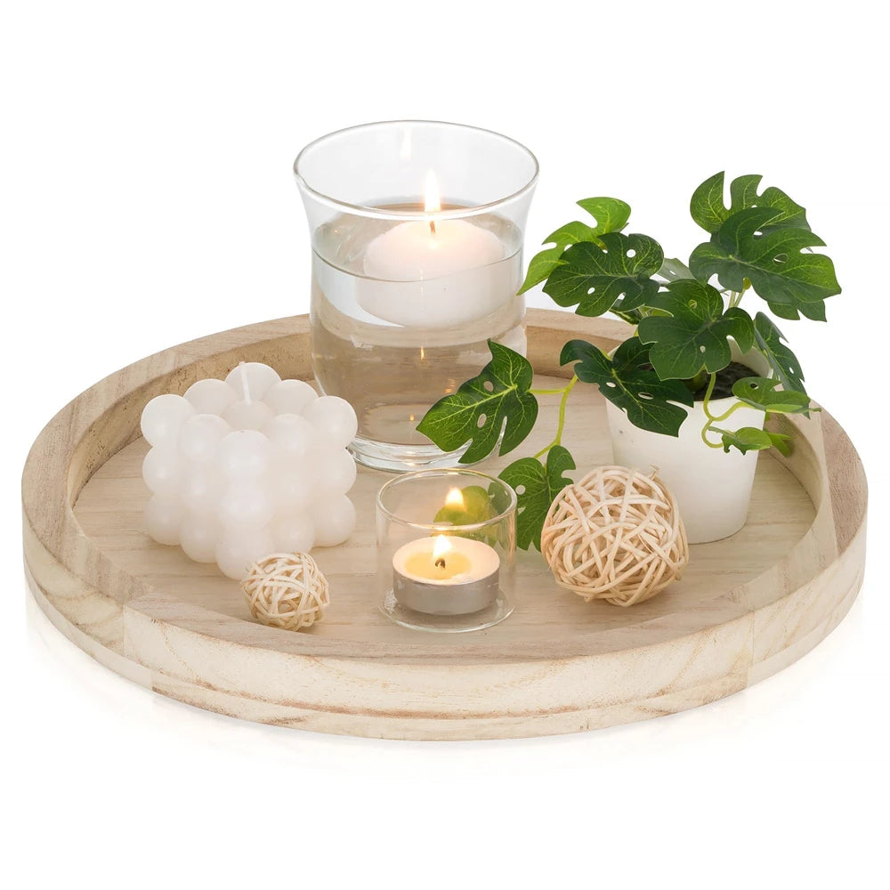 Rustic Round Vintage Serving Tray