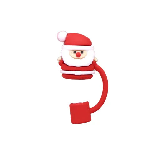Christmas-themed Straw Cover Caps for Stanley Cups