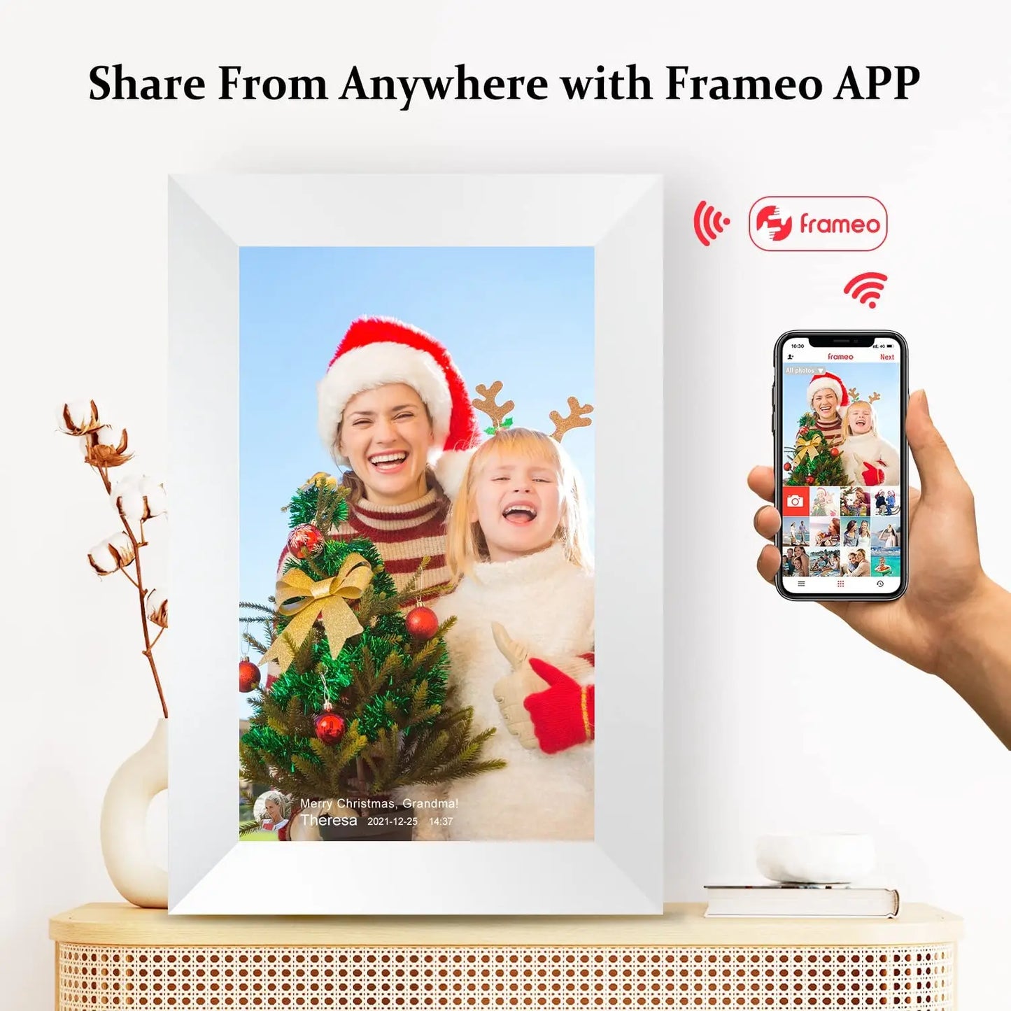 WiFi Frameo Smart Digital Photo Frame 10.1 Inch 32GB/64GB
